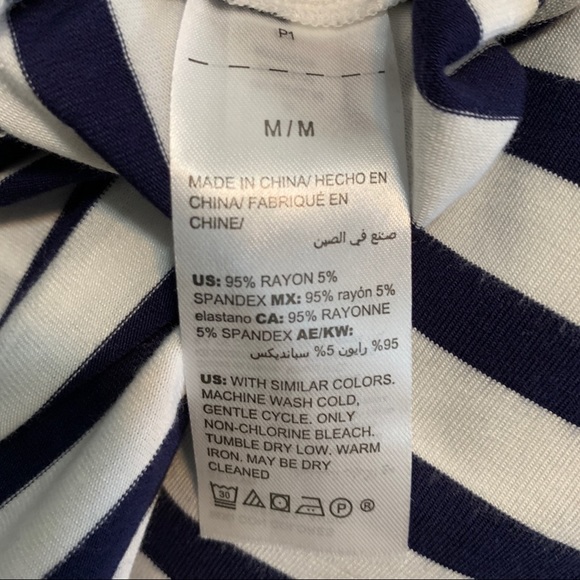 Soma Asymmetrical Twist Front Striped Tunic Top NWT Medium - Picture 4 of 8